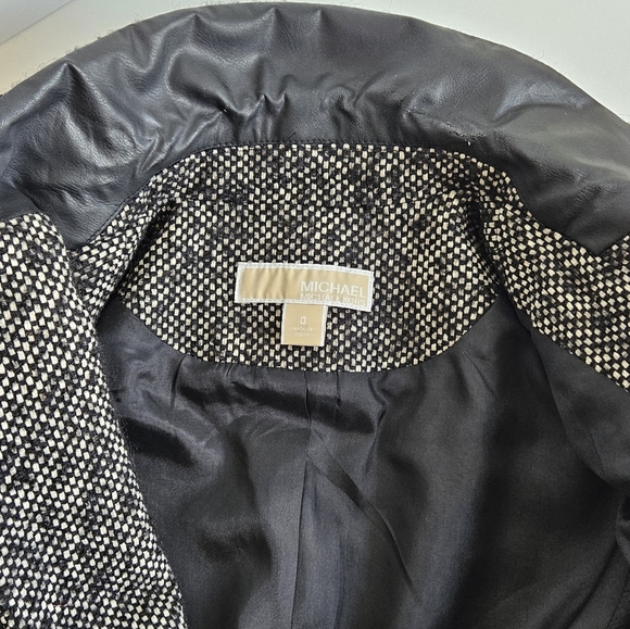 Michael Kors | Tweed And Leather Blazer - Picture 9 of 11